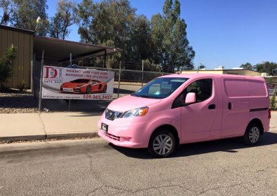 pink car painting